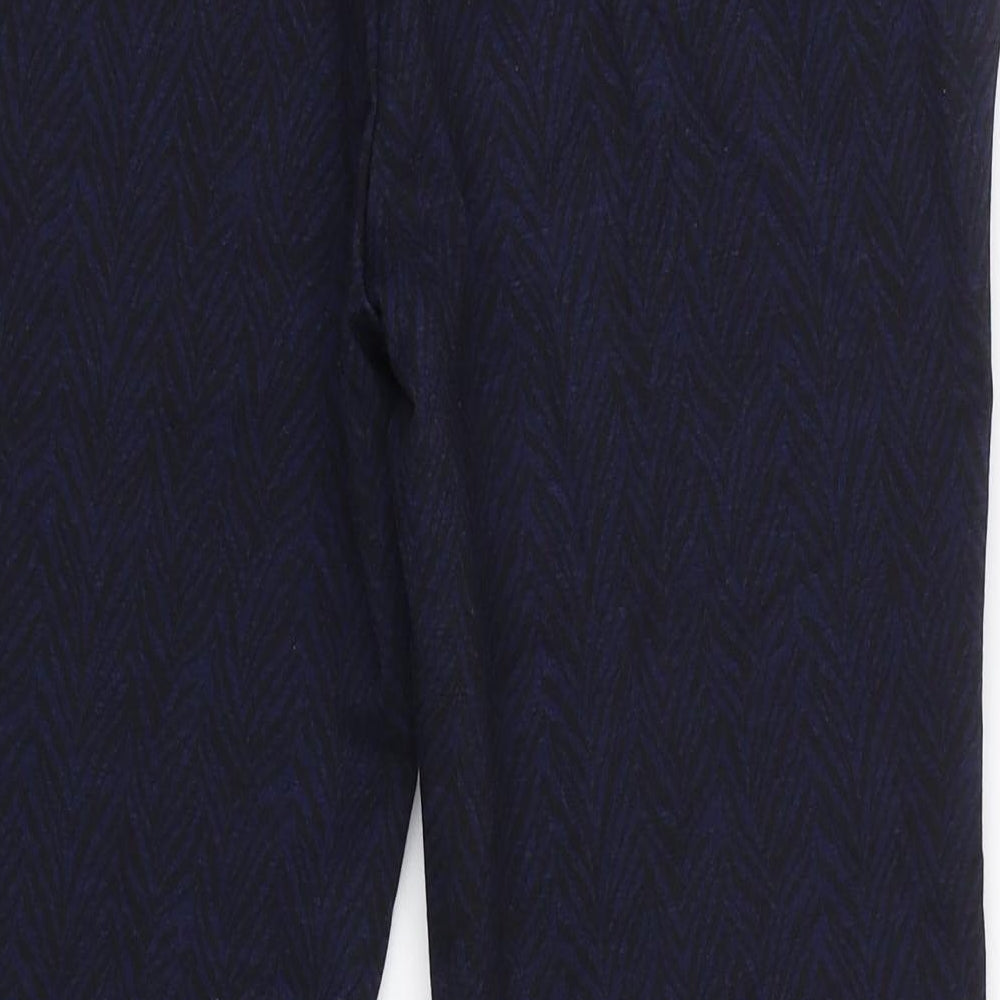 George Womens Blue Geometric  Jegging Trousers Size 14 L28 in