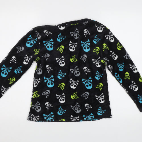 Chill Out Boys Black    Pyjama Top Size 10-11 Years  - Skull Print