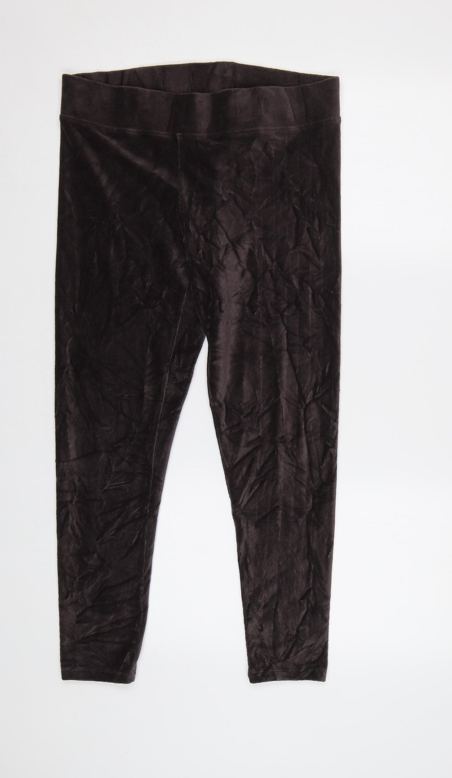 M&S Womens Brown   Jegging Trousers Size 14 L25 in