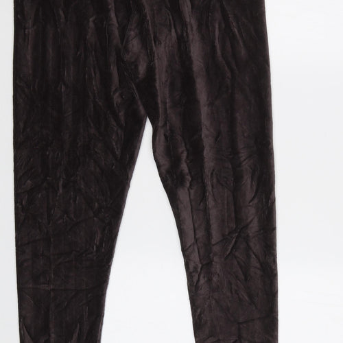 M&S Womens Brown   Jegging Trousers Size 14 L25 in