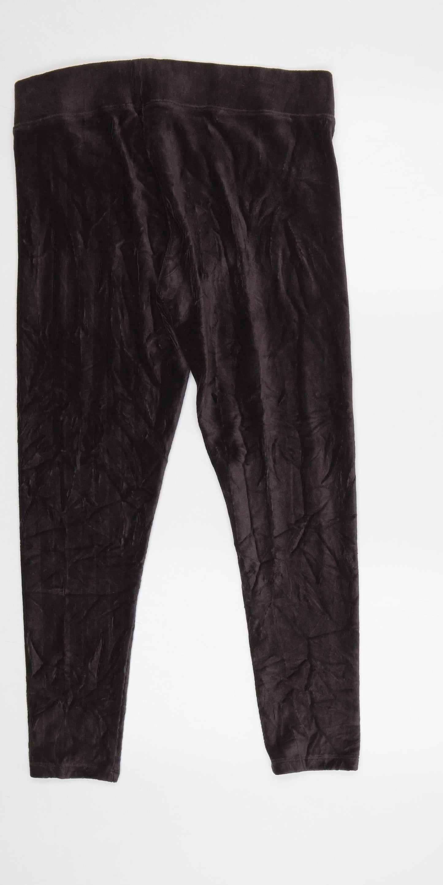 M&S Womens Brown   Jegging Trousers Size 14 L25 in