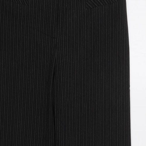 Dorothy Perkins Womens Black Striped  Dress Pants Trousers Size 12 L31 in