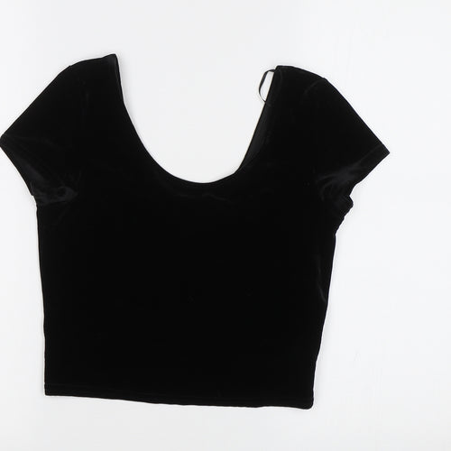 New Look Womens Black   Cropped Blouse Size 8