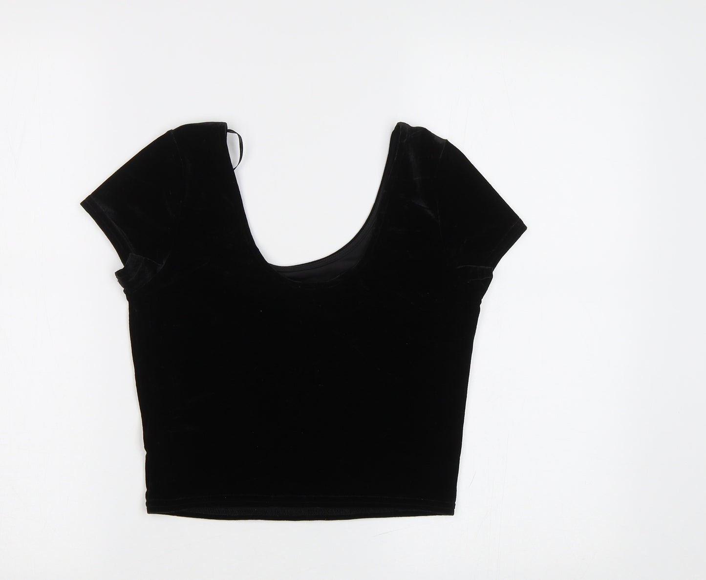 New Look Womens Black   Cropped Blouse Size 8