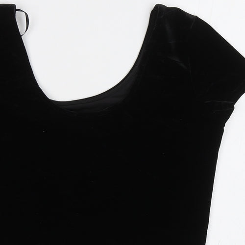 New Look Womens Black   Cropped Blouse Size 8