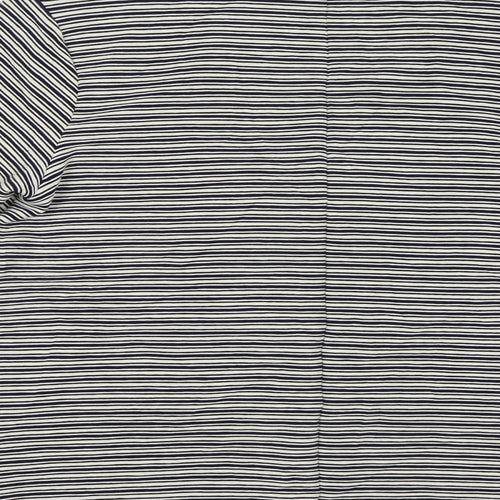 M&S Womens White Striped  Jacket Blazer Size 14
