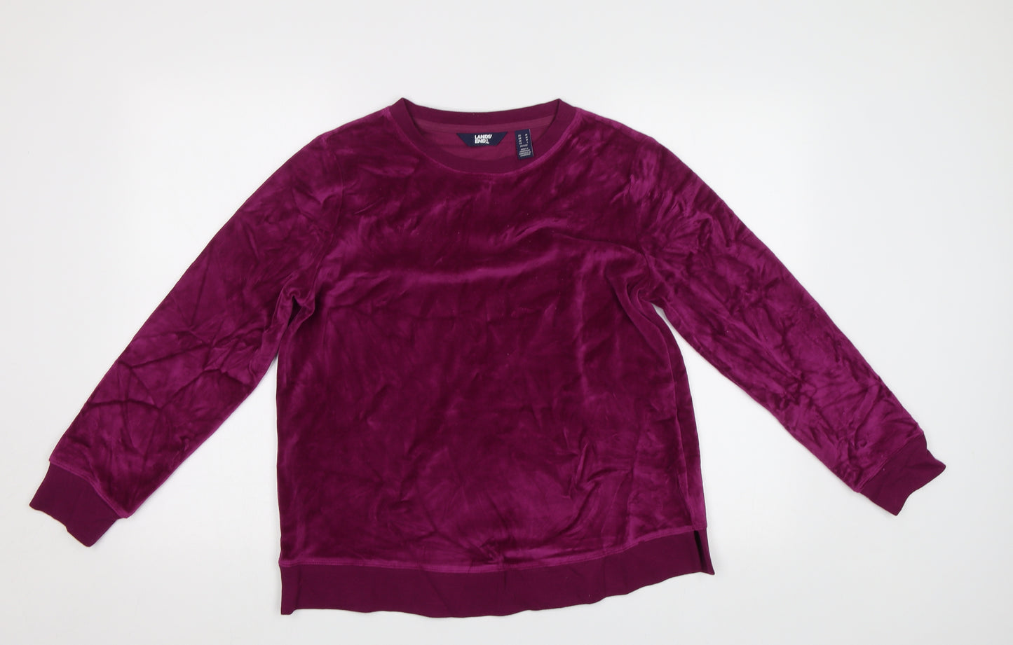 Land's End Womens Purple   Pullover Sweatshirt Size M