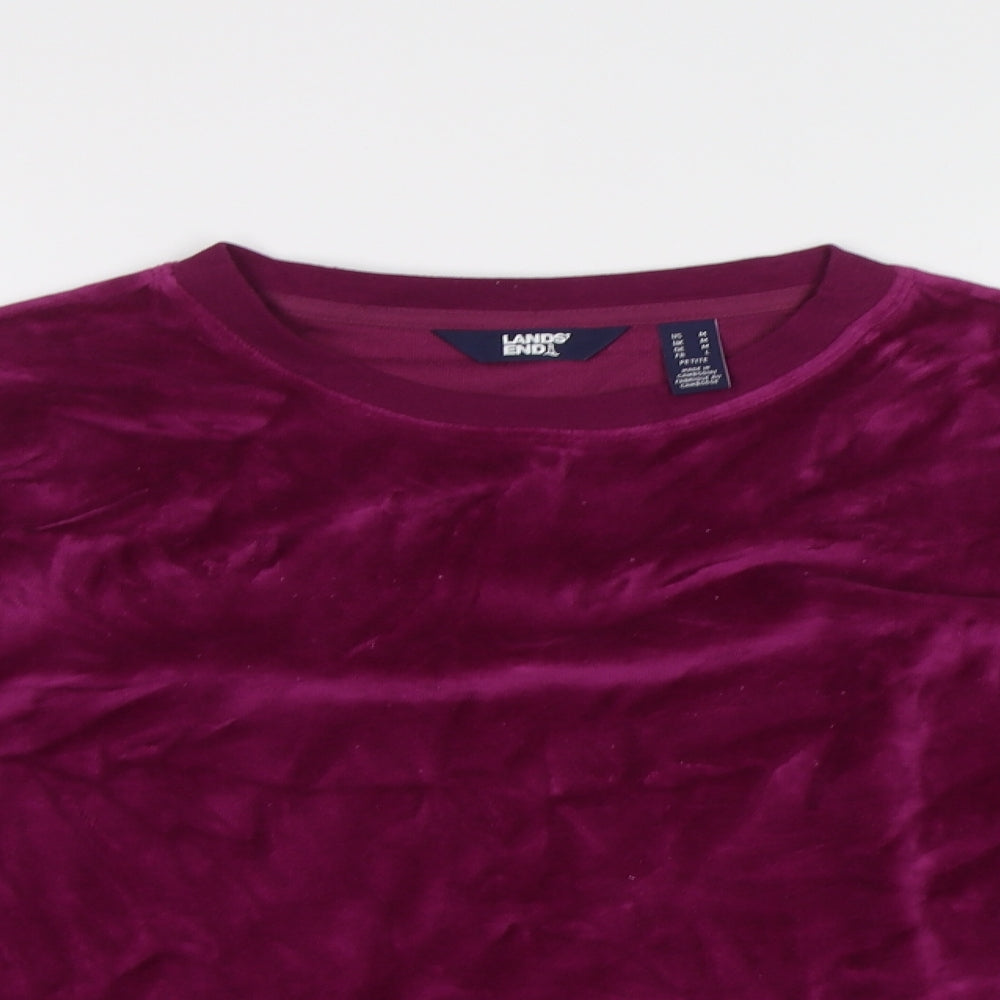 Land's End Womens Purple   Pullover Sweatshirt Size M