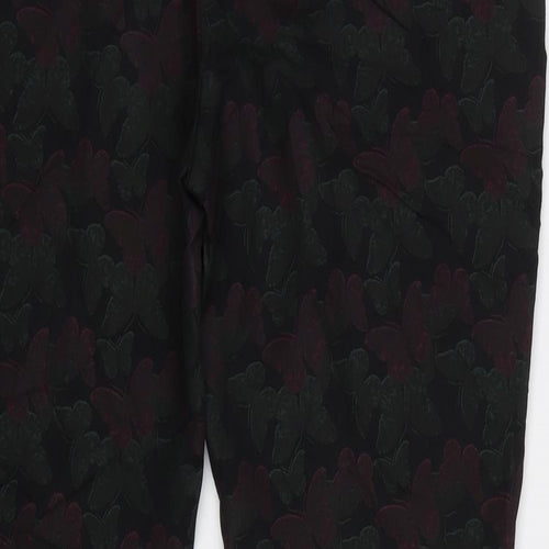 NEXT Womens Green Floral  Jegging Trousers Size 12 L27 in