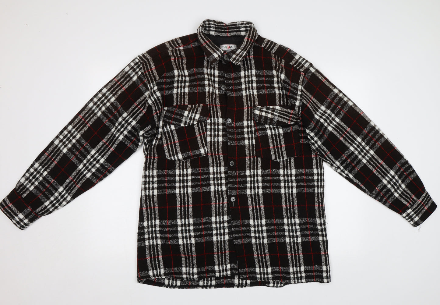ABC Collection Mens Brown Check   Button-Up Size XL
