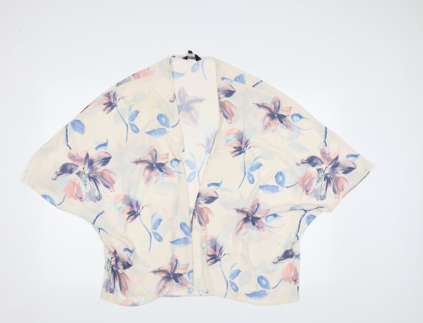 New Look Womens Ivory Floral  Basic Blouse Size 8