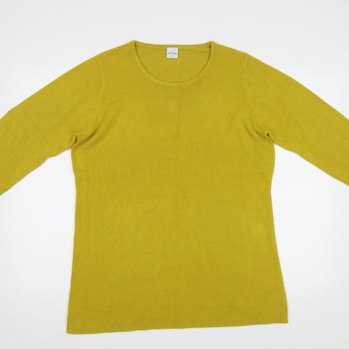 Stiock Shop Womens Yellow   Pullover Jumper Size XL