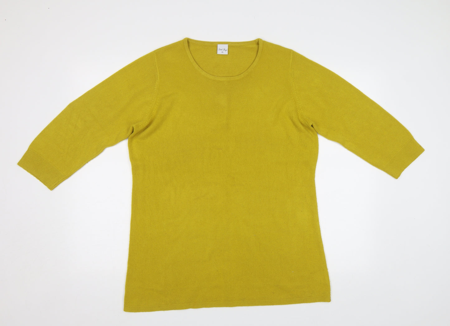 Stiock Shop Womens Yellow   Pullover Jumper Size XL