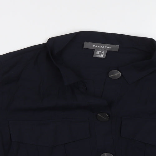 Primark Womens Blue   Basic Button-Up Size 8