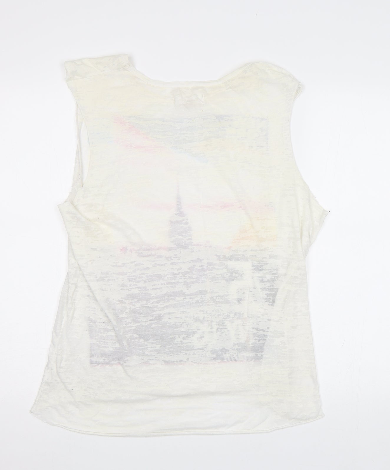 River Island Womens White   Basic T-Shirt Size 14  - NYC