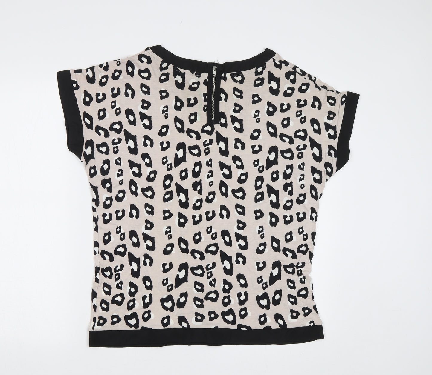 NEXT Womens Beige Animal Print  Basic Blouse Size 12