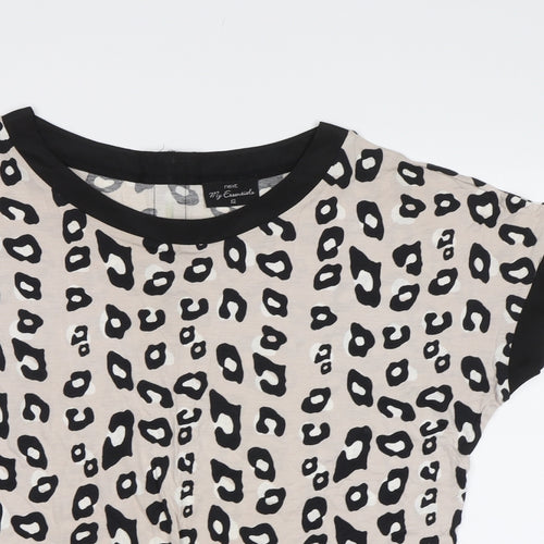 NEXT Womens Beige Animal Print  Basic Blouse Size 12