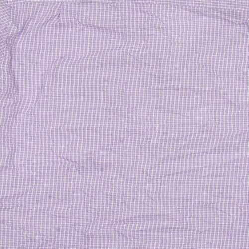 NEXT Mens Purple Check   Button-Up Size 15.5