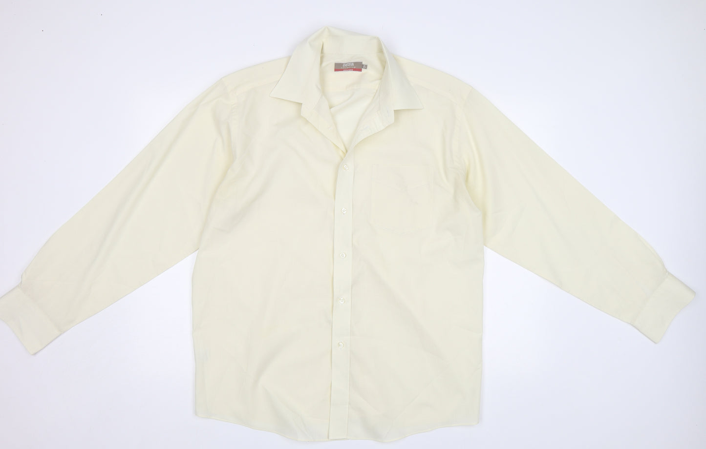 M&S Mens Ivory    Dress Shirt Size 16.5