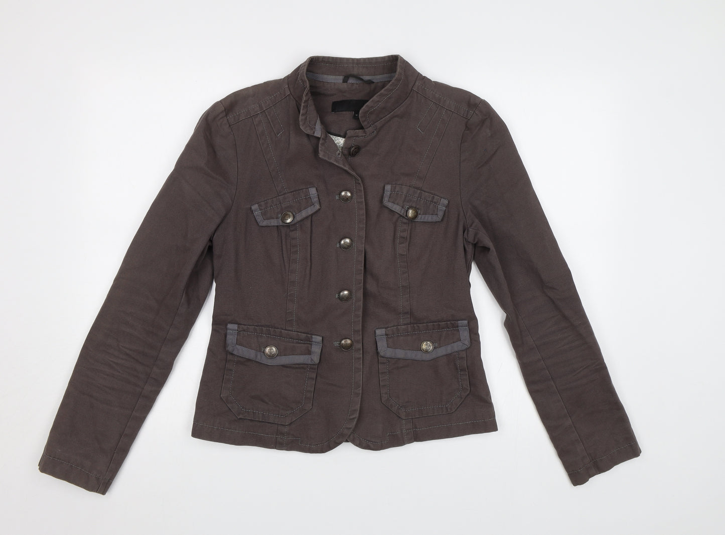 NEXT Womens Brown   Military Jacket Jacket Size 12