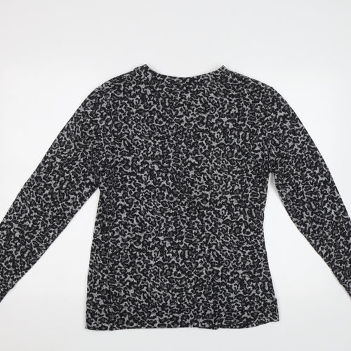 Papaya Womens Grey Animal Print  Pullover Jumper Size 12