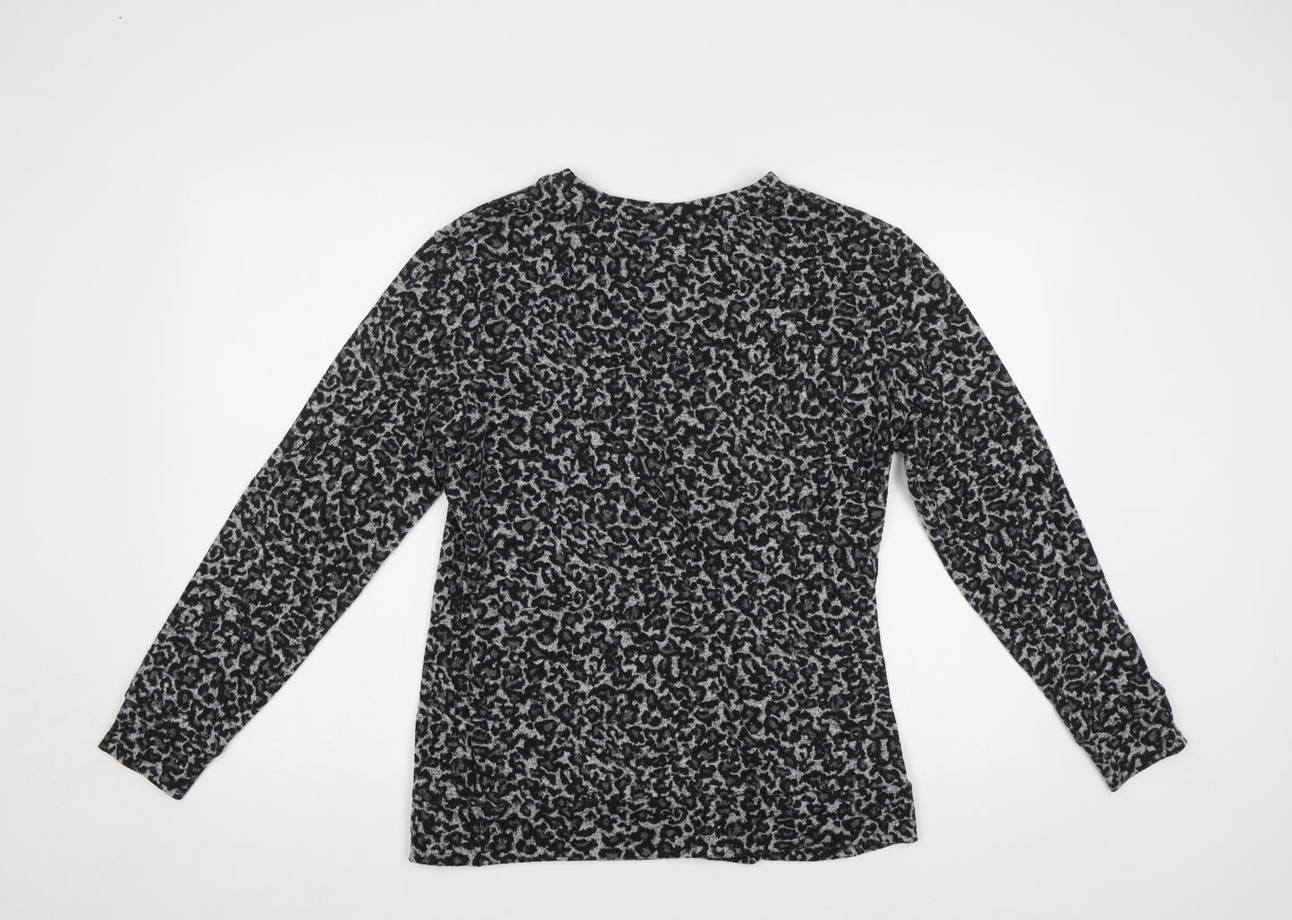 Papaya Womens Grey Animal Print  Pullover Jumper Size 12