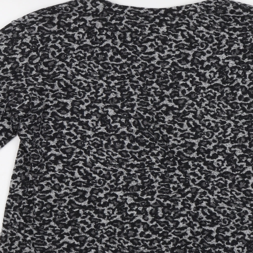 Papaya Womens Grey Animal Print  Pullover Jumper Size 12