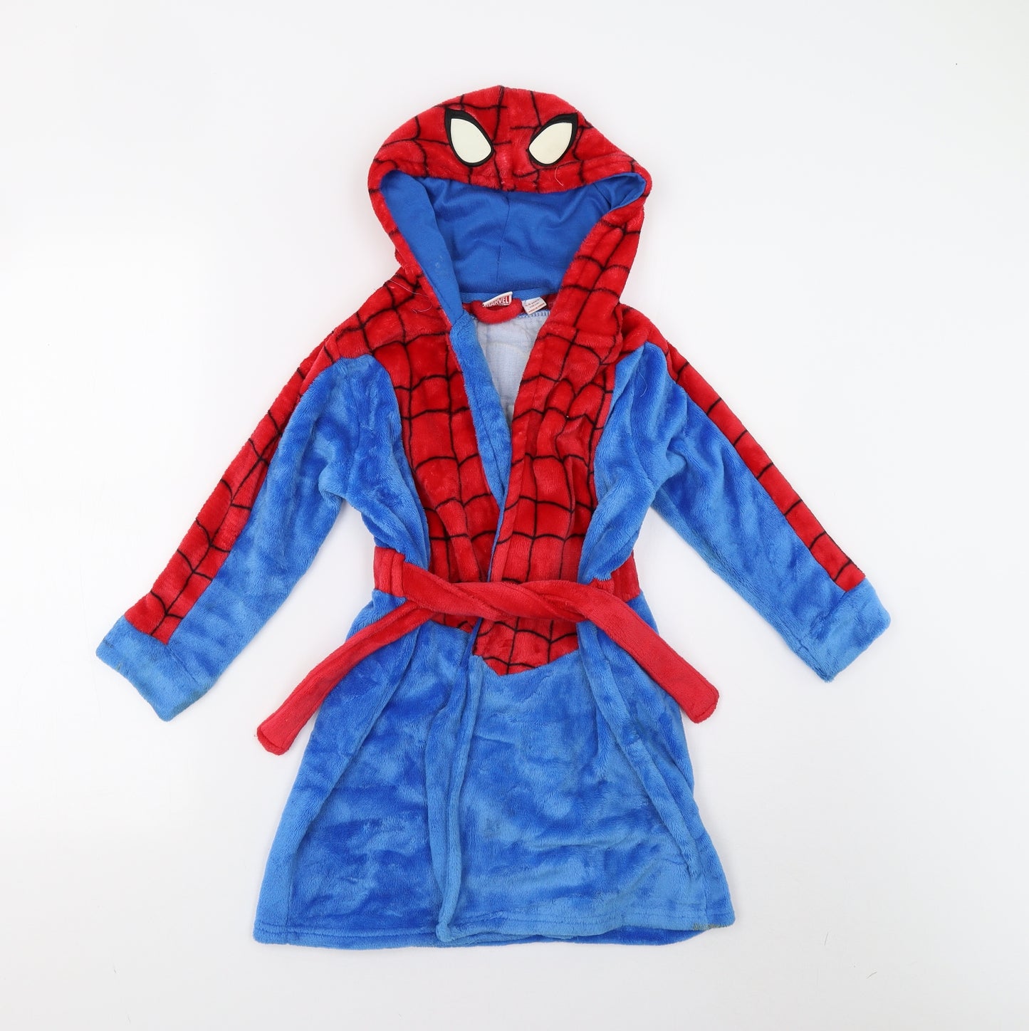 Primark Boys Blue Solid Fleece  Gown Size 5-6 Years  - Spider Man