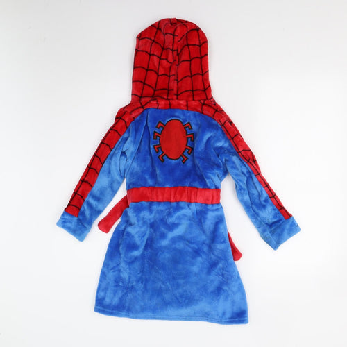 Primark Boys Blue Solid Fleece  Gown Size 5-6 Years  - Spider Man