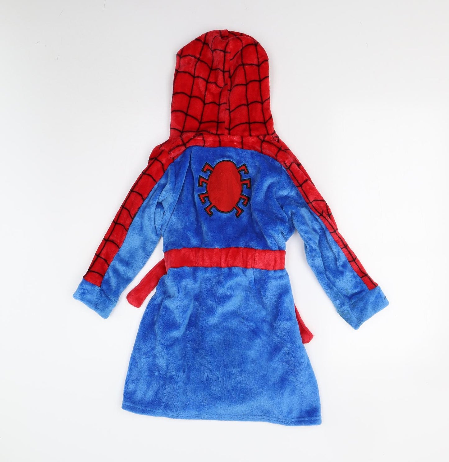 Primark Boys Blue Solid Fleece  Gown Size 5-6 Years  - Spider Man