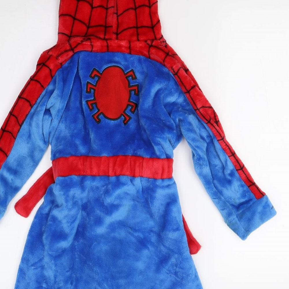 Primark Boys Blue Solid Fleece  Gown Size 5-6 Years  - Spider Man