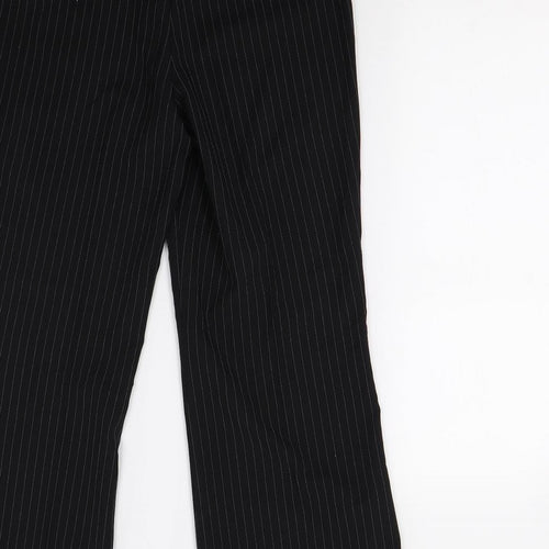 Evie Womens Black Striped  Trousers  Size 10 L28 in