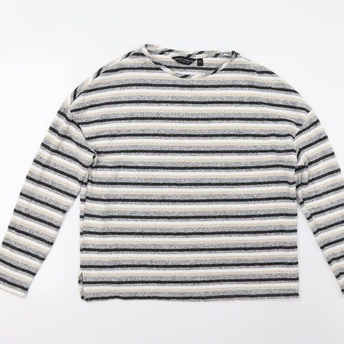 Dorothy Perkins Womens Multicoloured Striped Knit Pullover Jumper Size 10