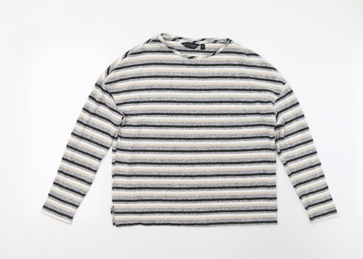 Dorothy Perkins Womens Multicoloured Striped Knit Pullover Jumper Size 10