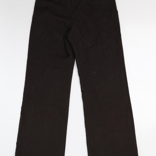 Dorothy Perkins Womens Brown Striped  Trousers  Size 12 L30 in