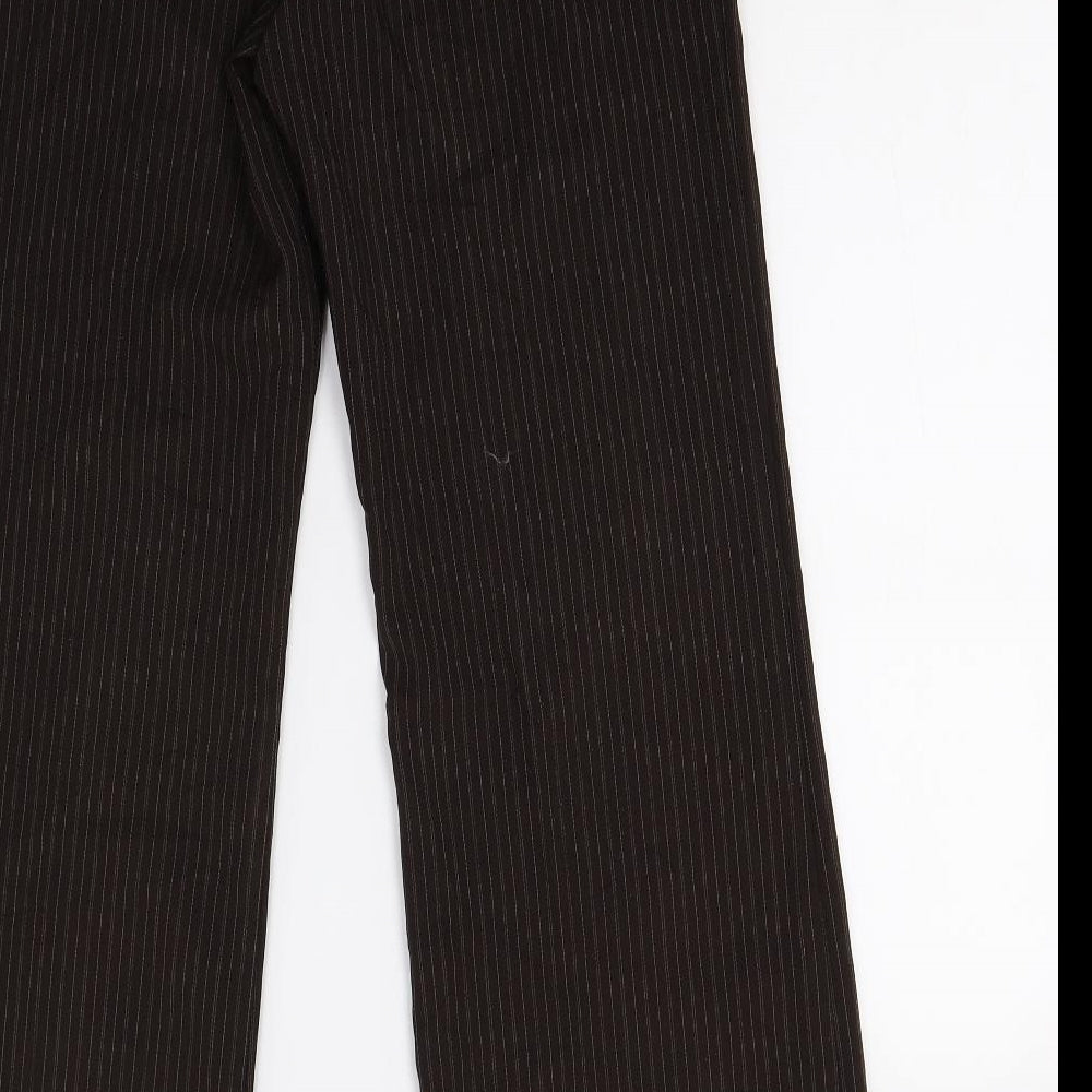 Dorothy Perkins Womens Brown Striped  Trousers  Size 12 L30 in
