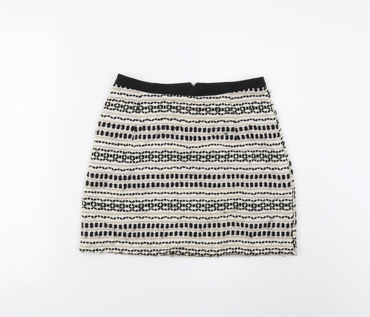 New Look Womens Multicoloured Geometric Mini Skirt Size 8
