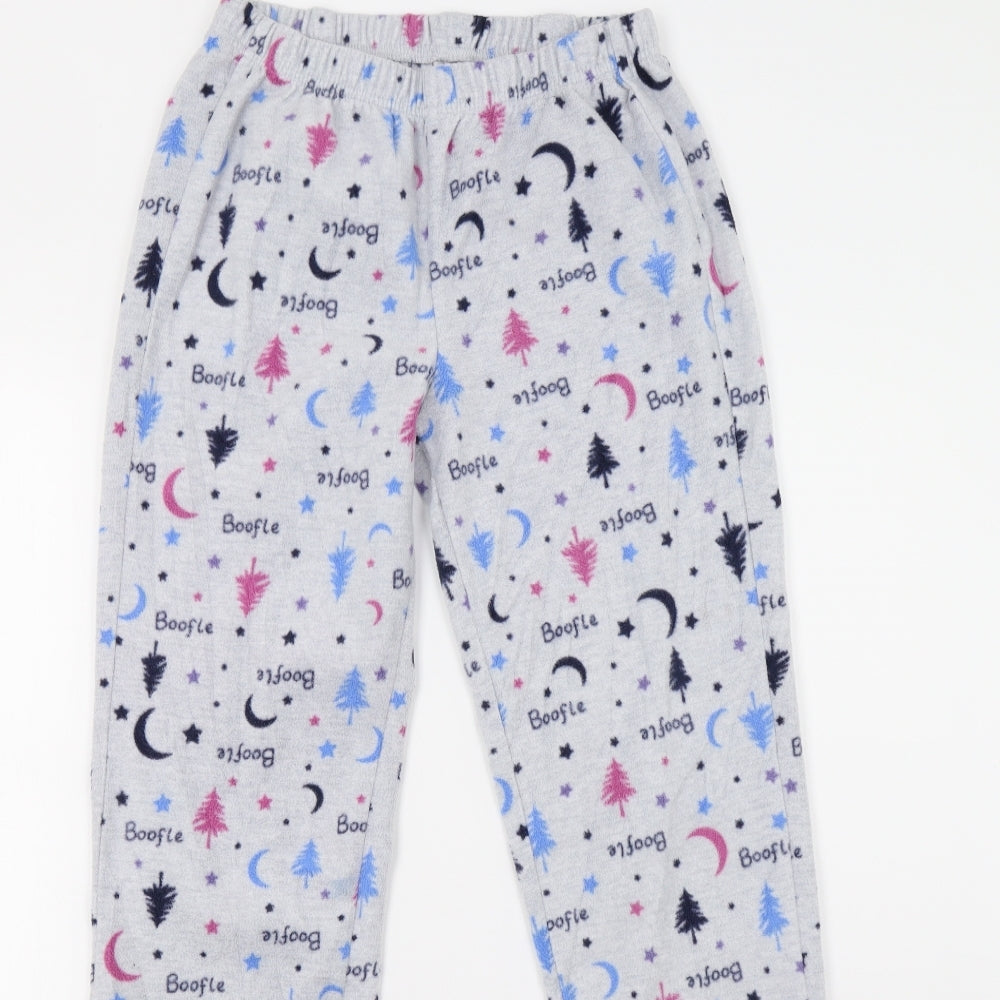 George Womens Grey Solid Fleece  Pyjama Pants Size 8  - Boofle