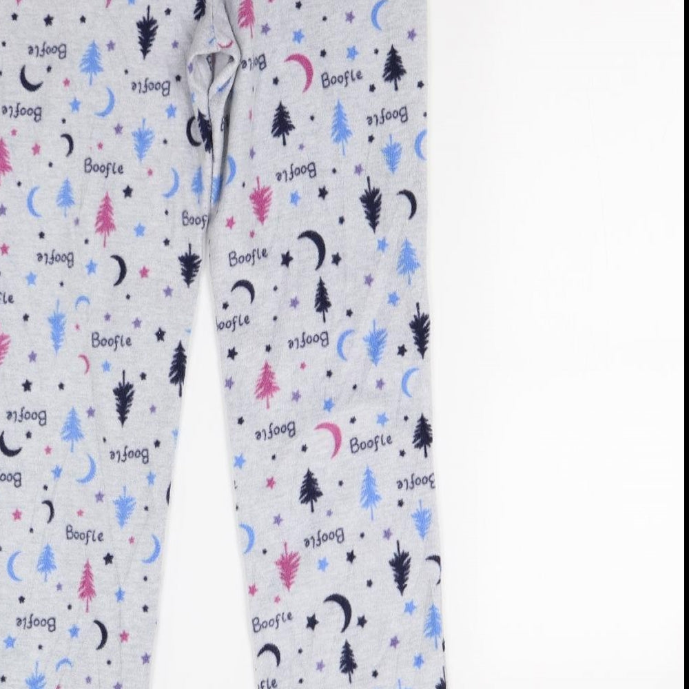George Womens Grey Solid Fleece  Pyjama Pants Size 8  - Boofle