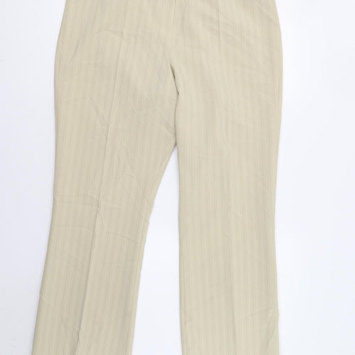 Dorothy Perkin Womens Beige Striped  Trousers  Size 16 L32 in