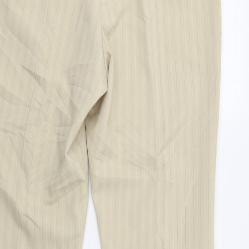 Dorothy Perkin Womens Beige Striped  Trousers  Size 16 L32 in