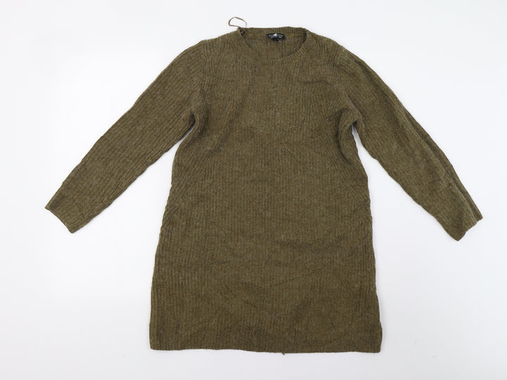 Topshop Womens Green  Knit Pullover Jumper Size 10