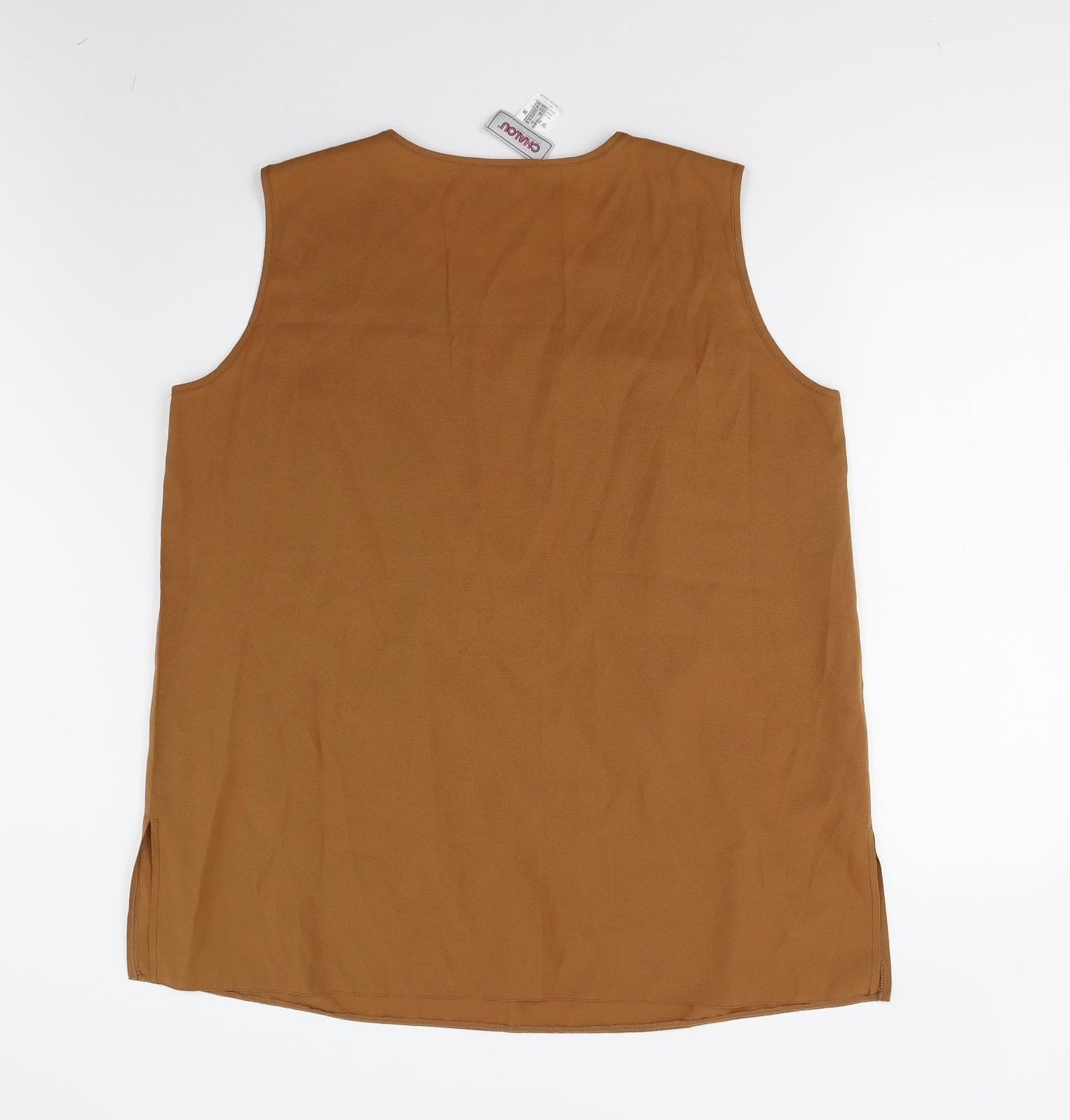 CHALOU Womens Brown   Basic Blouse Size 20