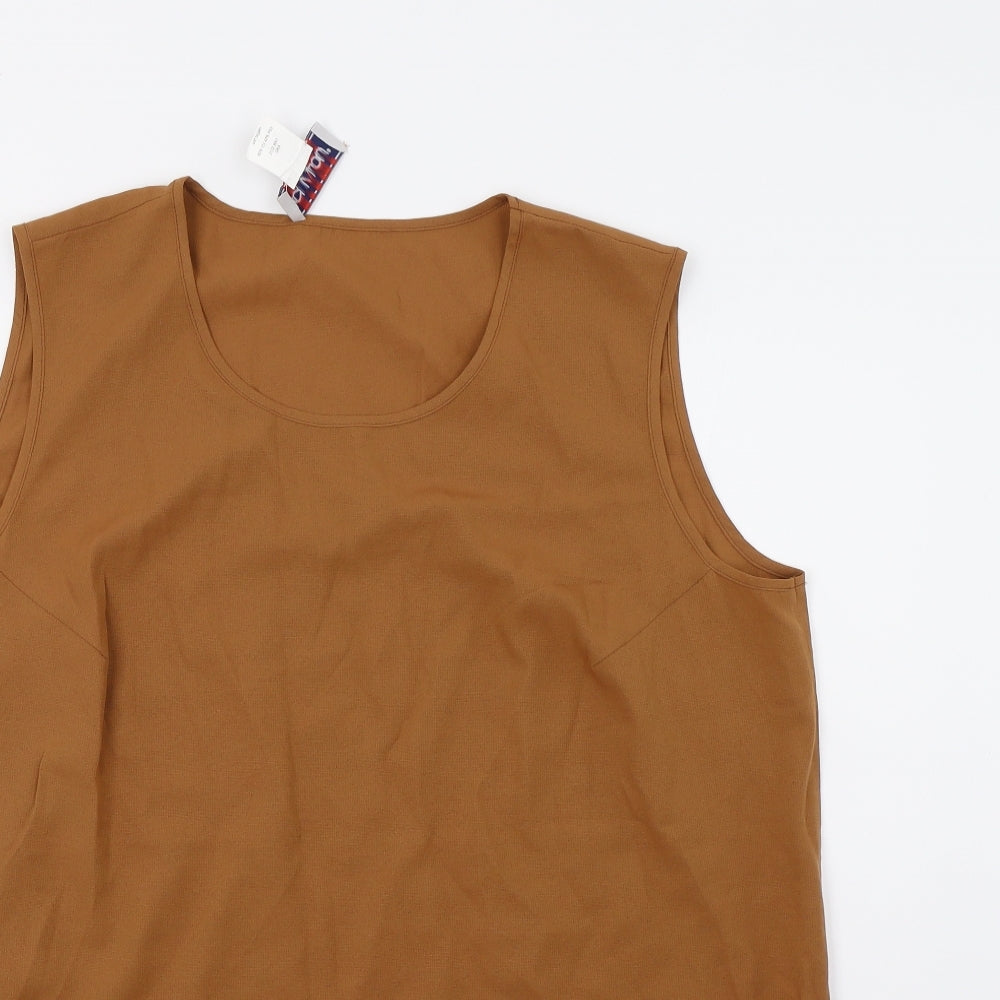 CHALOU Womens Brown   Basic Blouse Size 20