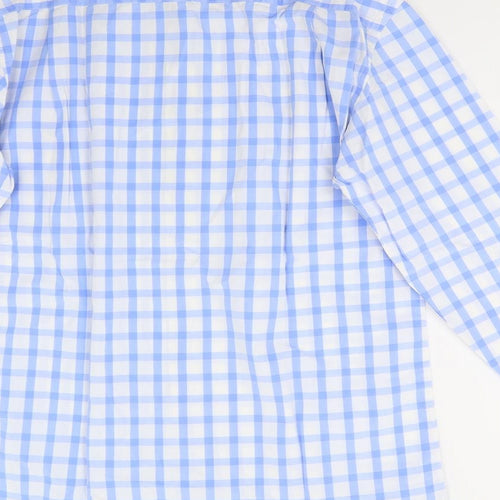 Samuel Window Mens Blue Check   Button-Up Size 15.5