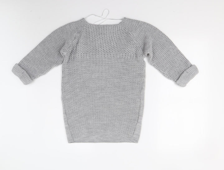 Bonmarché Womens Grey  Knit Pullover Jumper Size 12