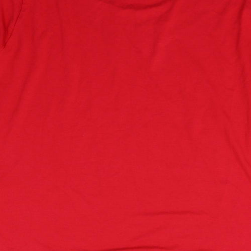 Habella Womens Red   Basic T-Shirt Size 10