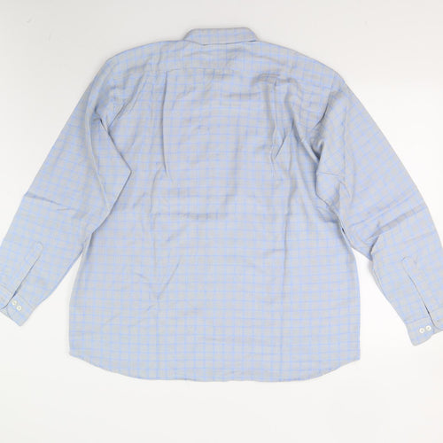 Preworn Mens Blue Check   Button-Up Size XL