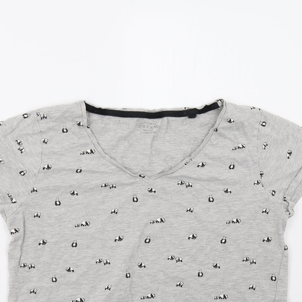 NEXT Womens Grey   Babydoll Pyjama Top Size S