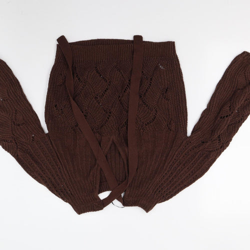 VILA Womens Brown  Knit Pullover Jumper Size S